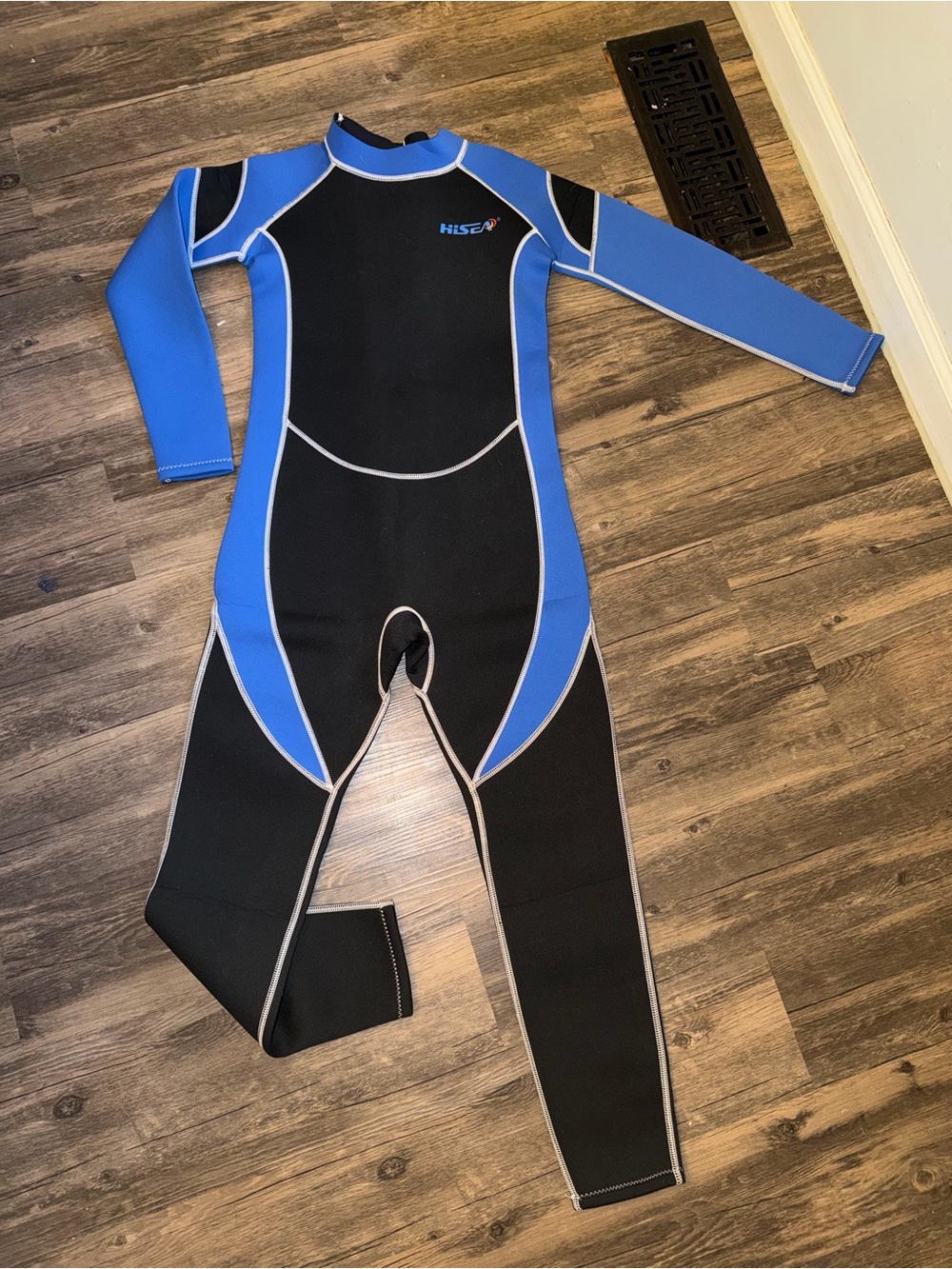 Sea Kids Blue and Black Full Kids Swim Rashguard Wetsuit